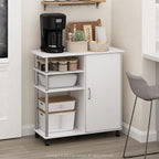Furinno Helena Rolling Cart, 4-Tier Rolling Utility Cart by Furinno-FitsYourSpaceFitsYourBudget