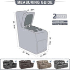 ANARACHON Leather Look Recliner Console Cover - Image 2