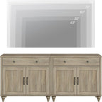 WAMPAT Farmhouse TV Stand for 75 inch TV - Image 4