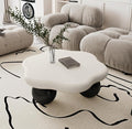 35" Cloud Coffee Table with 3 Ball Legs, Modern Minimalist Petal Center Table by BSYEIO