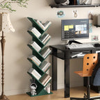 SHEEPAM 10 Tier Tree Book Shelf, Floor Standing Wood Bookshelf - Image 7