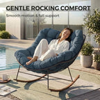 Grand patio Outdoor Rocking Chair, E-Coated Modern Cozy Lounge Rocker Chair - Image 3