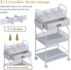 Baby Diaper Caddy Cart Organizer -3 Tier, Bedside Nursery Essentials Organizer - Image 3