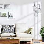 Nintiue Dimmable Floor Lamp, 3 x 800LM LED Edison Bulbs Included, Industrial - Image 6