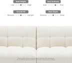 mopio 76.4" Futon Sofa Bed, Sleeper Sofa, Mid Century Modern Futon Couch - Image 5