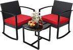 Greesum 3 Piece Patio Furniture Set, All-Weather Imitation Rattan Conversation by BuynowfromGreesum