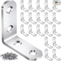 20PCS L Bracket Corner Brace Sets, Stainless Steel L Brackets by DOUDOULE