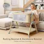 TotRun Bassinet Bedside Sleeper, Rocking Bassinets - Image 7