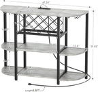 Unikito 4-Tier Metal Coffee Bar Cabinet - Image 2