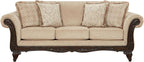 Hernen Carved Wood Frame Sofa - Image 8