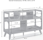 Crosley Furniture Asheville Mid-Century Modern Media Console Record Player Stand - Image 3
