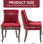 Modern Dining Chairs Set of 6, High Back Dining Chairs Side Chairs - Image 3