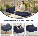 Tiita Folding Sofa Bed Chair, 4-Fold Convertible Sleeper Chair - Image 9