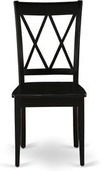 East West Furniture CLC-BLK-W Clarksville Dining Chairs - Image 4