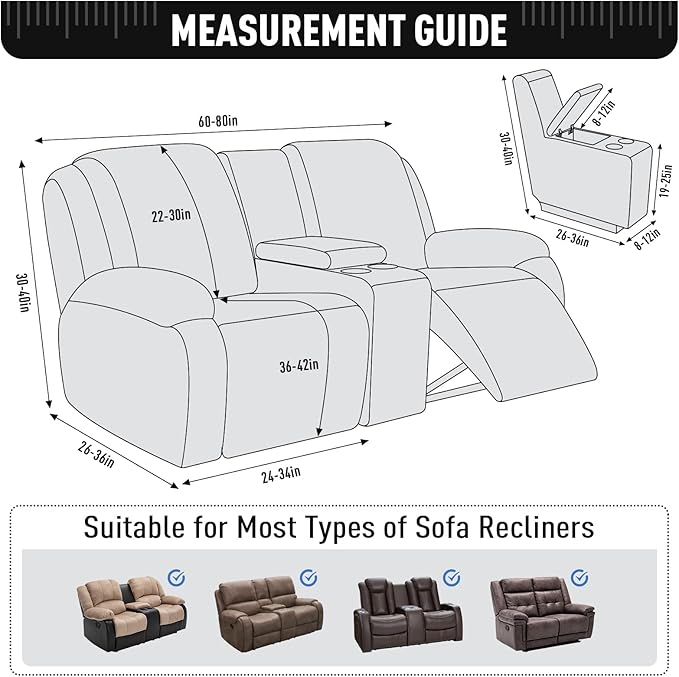 TAOCOCO Loveseat Recliner Cover - Image 5