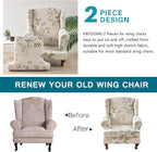 KRFOONN Wingback Chair Covers Slipcovers 2 Piece Stretch Wing Chair Covers - Image 3