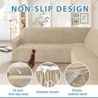 HDCAXKJ Corner Sectional Couch Covers Velvet Stretch L Shape Sofa Cover Soft - Image 4