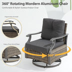 Outdoor Patio Furniture Set, 7 Pieces Outdoor Conversation Sets - Image 3