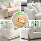 GEHE Bamboo Sofa Arm Tray, Foldable Couch Arm Tray Side Table, Anti-Falling - Image 6