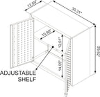 Manhattan Comfort Fortress 30" Floating Textured Metal Garage Cabinet - Image 3