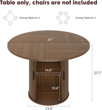 GarveeHome 47'' Round Dining Table - Image 2