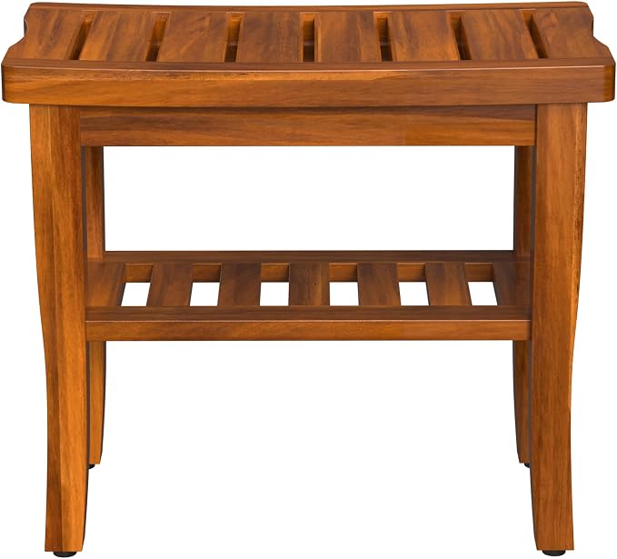 Teak Wood Shower Bench Stool - Image 8