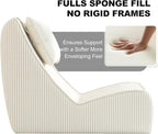Giant Bean Bag Chair for Adults, Corduroy Chaise Lounge - Image 4