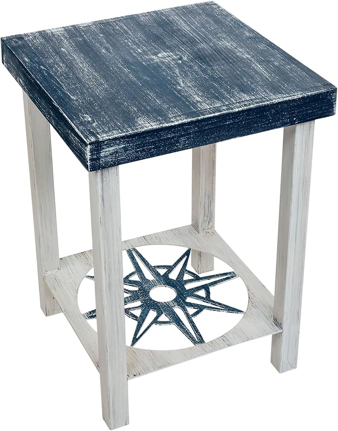 Furniture Barn USA Cottage and Navy Square End Table by FurnitureBarnUSA