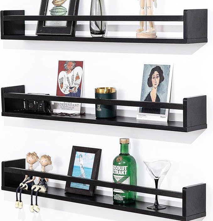 AZSKY Black Nursery Bookshelves - Image 6