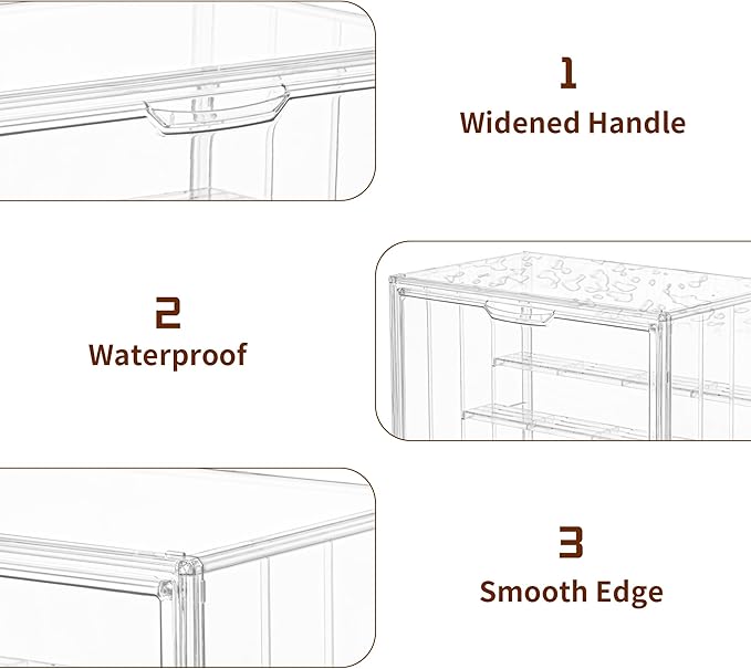 4 Pack Display Case for Collectibles 4 Layer Updated Adjustable Acrylic Display - Image 8