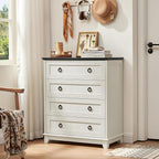 Joaxswe Farmhouse 4 Drawer Dresser - Image 4