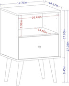 Manhattan Comfort Liberty Mid Century Modern Nightstand - Image 3