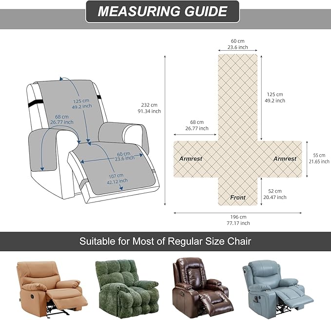 100% Waterproof Recliner Chair Cover, Recliner Chair Covers - Image 2