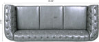 LEVNARY Chesterfield Sofa, Classic Tufted Upholstered Leather Couch, Modern 3 - Image 2