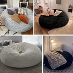 YudouTech (No Filler Bean Bag Chair Cover Without Filler, Big Round Soft Fluffy - Image 5