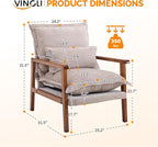 VINGLI Mid-Century Modern Cloud Accent Armchair - Image 2