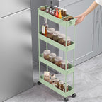SPACELEAD Slim Storage Cart 4 Tier, Bathroom Organizer Rolling Utility - Image 4