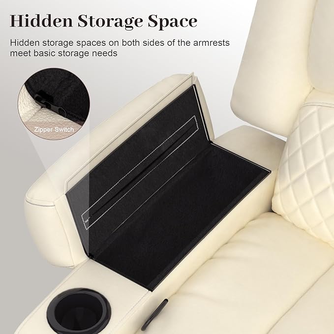 Yolsali Recliner Sofa, 3 Seater Manual Reclining Sofa - Image 7