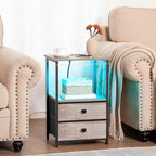 LOAKEKEL Night Stand Set 2, LED Nightstand - Image 7