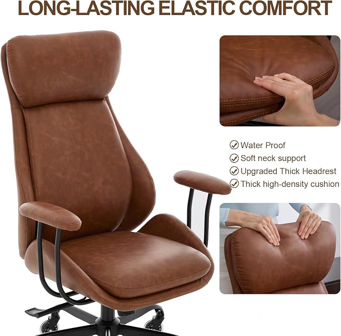 E-Motie Office Chair, Leather Desk Chair - Image 7