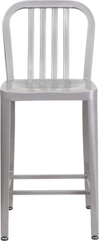 Flash Furniture Gael Commercial Grade 2 Pack 24" High Silver Metal - Image 7