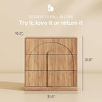BELLEZE Set of 2 Bookcase with 3 Drawers, Modern Book Shelf with Wide Wooden - Image 2