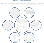 Jeco 3 Piece Rocker Wicker Chair Set - Image 7