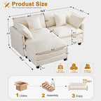 Cloud Chenille L-Shaped Sofa - Image 2