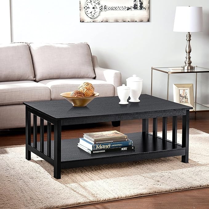 ChooChoo Mission Coffee Table, 40 Black by ChooChoo