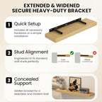 Fun Memories 55Inch Long Floating Shelves, 8 Inch Deep Shelves - Image 5