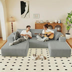 95" Cloud Sectional Couch U-Shaped Chaise - Image 6