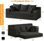 Convertible Sofa Bed, Pull Out 3 Seater Sleeper Sofa - Image 2