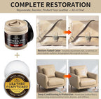 Leather Recoloring Balm with 100ml Mink Oil, Car Seats, Dye & Restorer - Image 2