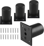 Set of 4 Furniture Legs 2.36 Inch, Adjustable Aluminum Alloy Cabinet Legs by Kyuionty